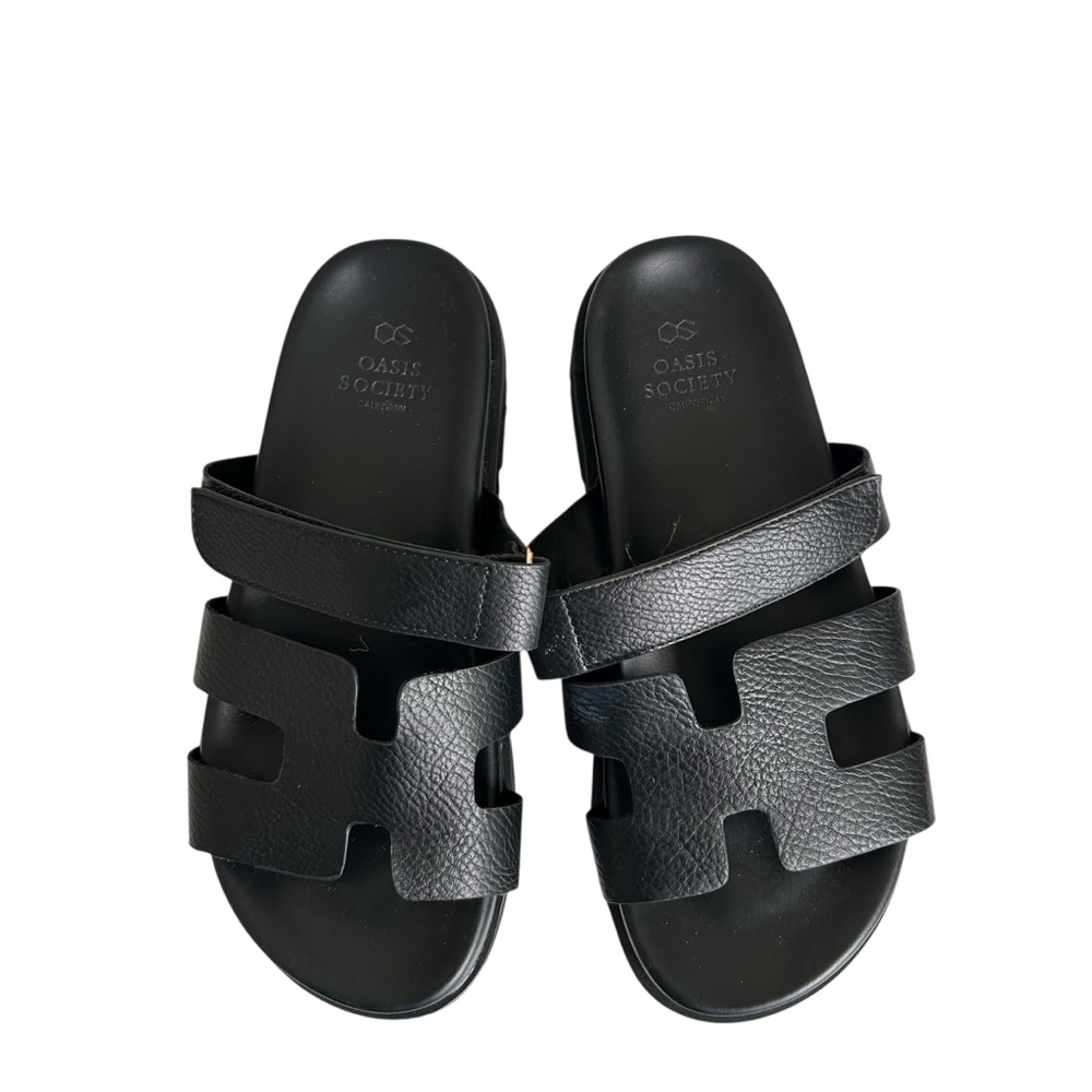Oasis Society Black Slide Sandals